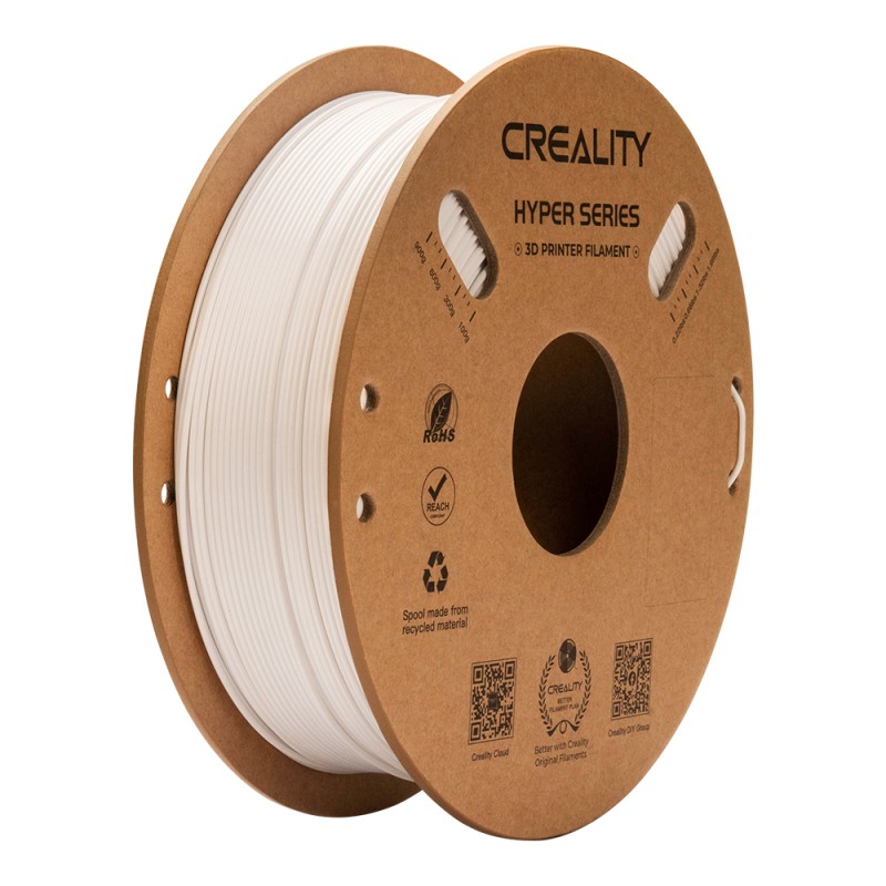 Creality Hyper-PETG White Filament - Characteristics (Color: White, Diameter: 1.75mm, Weight: 1kg)