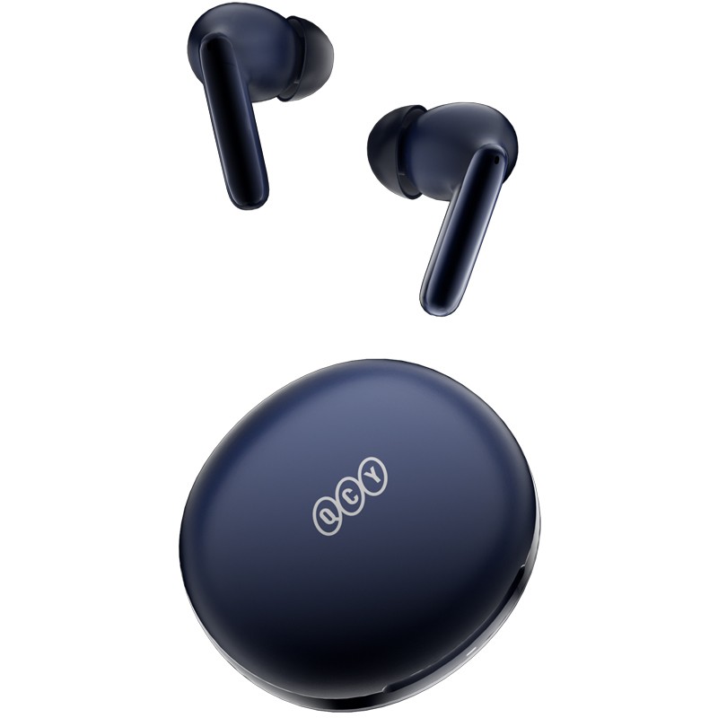 QCY T13 ANC 2 Blue - T13 - True Wireless Earbuds, 28dB ANC, 10mm drivers, BT 5.3, 30h total playtime