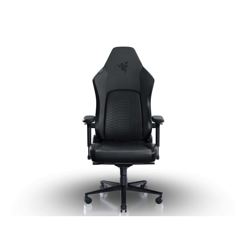 Razer ISKUR V2 Black - ISKUR V2 - Black Leather Gaming Chair with 6D Lumbar Support & Memory Foam Head Cushion