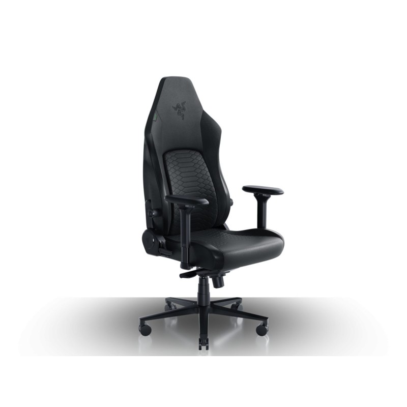 Razer ISKUR V2 Black - ISKUR V2 - Black Leather Gaming Chair with 6D Lumbar Support & Memory Foam Head Cushion