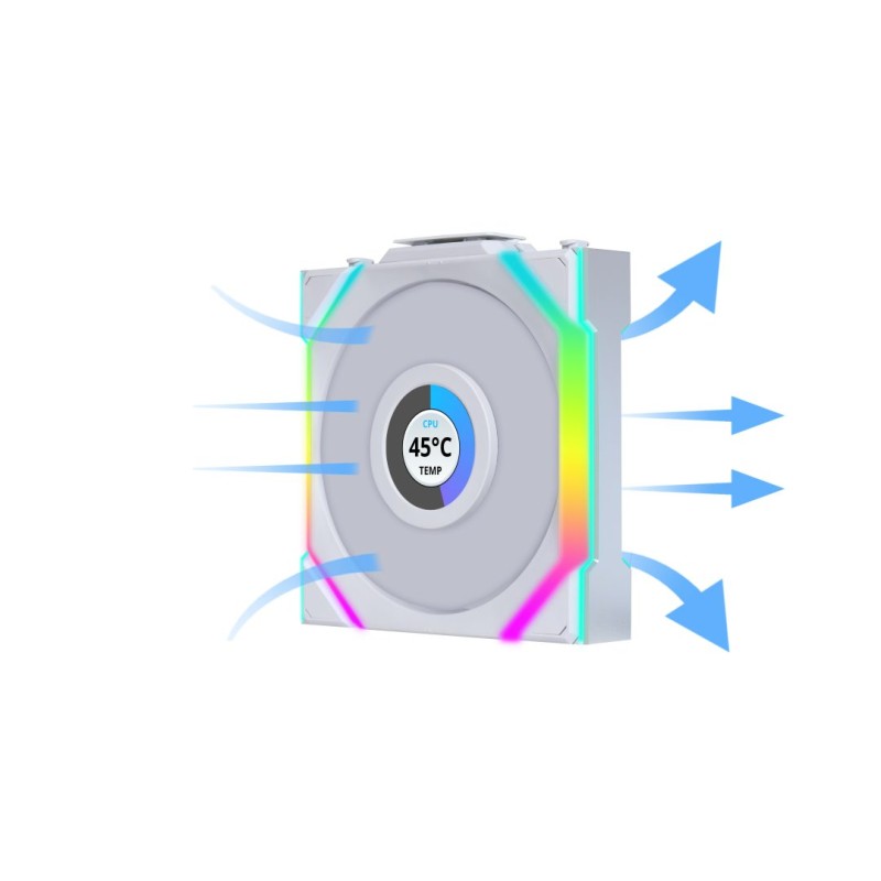 UNIFAN SL Wireless LCD 120 - White - 3-Pack (3x120mm PWM Fans with Wireless Controller) — Buy in Cyprus with Fast Delivery