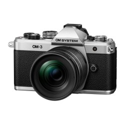 Olympus OM System OM-3 - OM-3 - (Silver kit with M.Zuiko 12-45mm F4 PRO, hood & wrap) — Buy in Cyprus with Fast Delivery