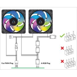Arctic P12 PWM PST RGB 0dB - P12 PWM PST RGB 0dB - 120mm ARGB Case Fan, PWM, PST — Buy in Cyprus with Fast Delivery