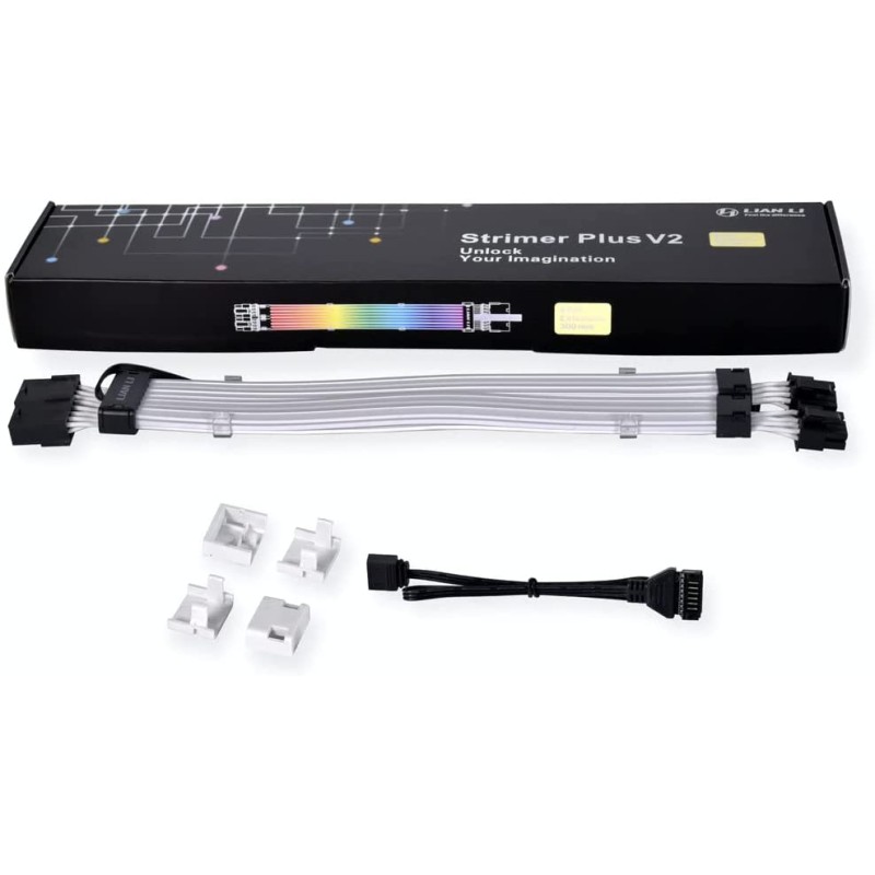 Lian Li STRIMER Plus V2 - STRIMER Plus V2 - ARGB 108-LED 8-Pin GPU Extension Cable (No Controller)