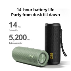 QCY SP7 Green - SP7 - Portable Bluetooth Speaker, 40W, RGB Light Show, Mic for Calls — Buy in Cyprus with Fast Delivery