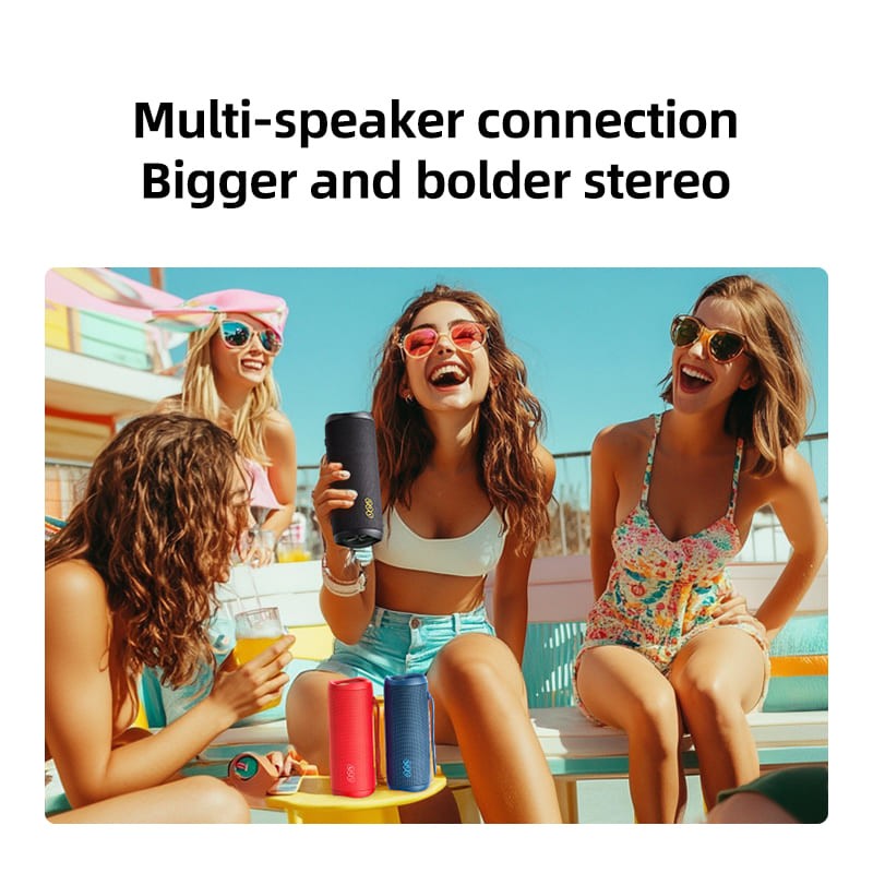 QCY SP7 Green - SP7 - Portable Bluetooth Speaker, 40W, RGB Light Show, Mic for Calls — Buy in Cyprus with Fast Delivery