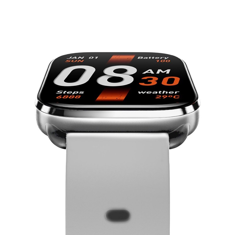 QCY Watch GS S6 Gray - GS S6 - 2.02" TFT, 320x502, 60Hz, Bluetooth Calling, IPX8, 14-day Battery