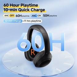QCY H3 Lite Headset - H3 Lite - ANC, BT5.3, 40mm Drivers, 60h Battery, Black — Buy in Cyprus with Fast Delivery