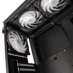 Kolink Observatory MX Mesh ARGB Midi Tower Case - Black - 5 ARGB Fans Included (2x140mm, 3x120mm)