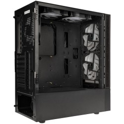 Kolink Observatory MX Mesh ARGB Midi Tower Case - Black - 5 ARGB Fans Included (2x140mm, 3x120mm)