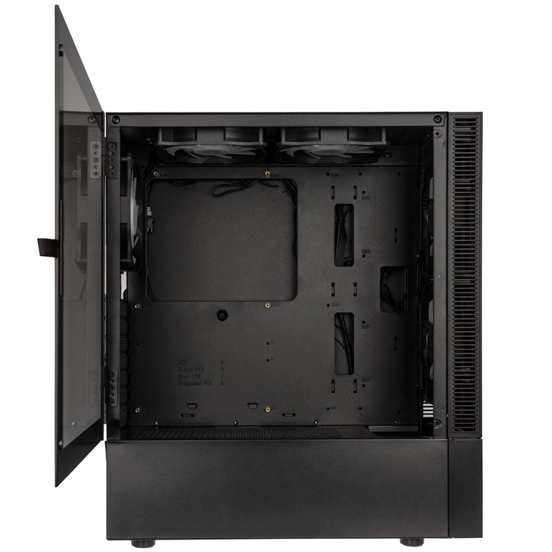 Kolink Observatory MX Mesh ARGB Midi Tower Case - Black - 5 ARGB Fans Included (2x140mm, 3x120mm)