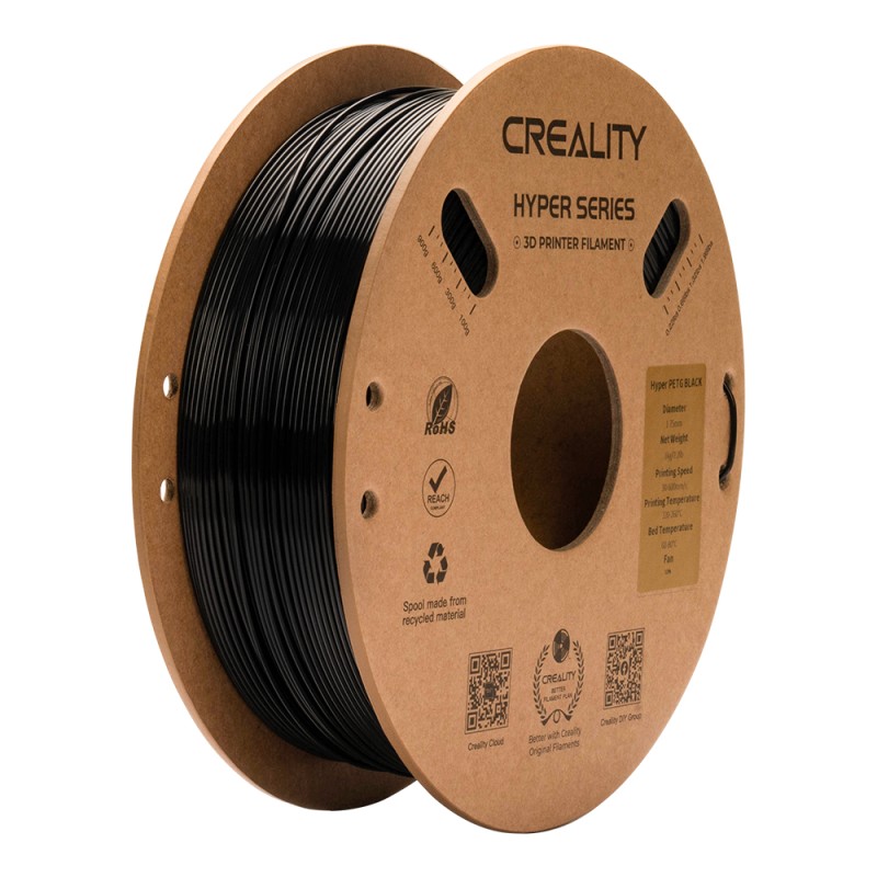 Creality Hyper-PETG Filament - Black - 1.75mm, 1kg, Fast Print, Chemical/Sunlight Resistant — Buy in Cyprus with Fast Delivery