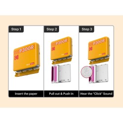 Kodak Mini 3 Retro 4PASS Smartphone Photo Printer - Mini 3 Retro - Yellow, Portable — Buy in Cyprus with Fast Delivery