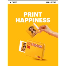 Kodak Mini 3 Retro 4PASS Smartphone Photo Printer - Mini 3 Retro - Yellow, Portable — Buy in Cyprus with Fast Delivery