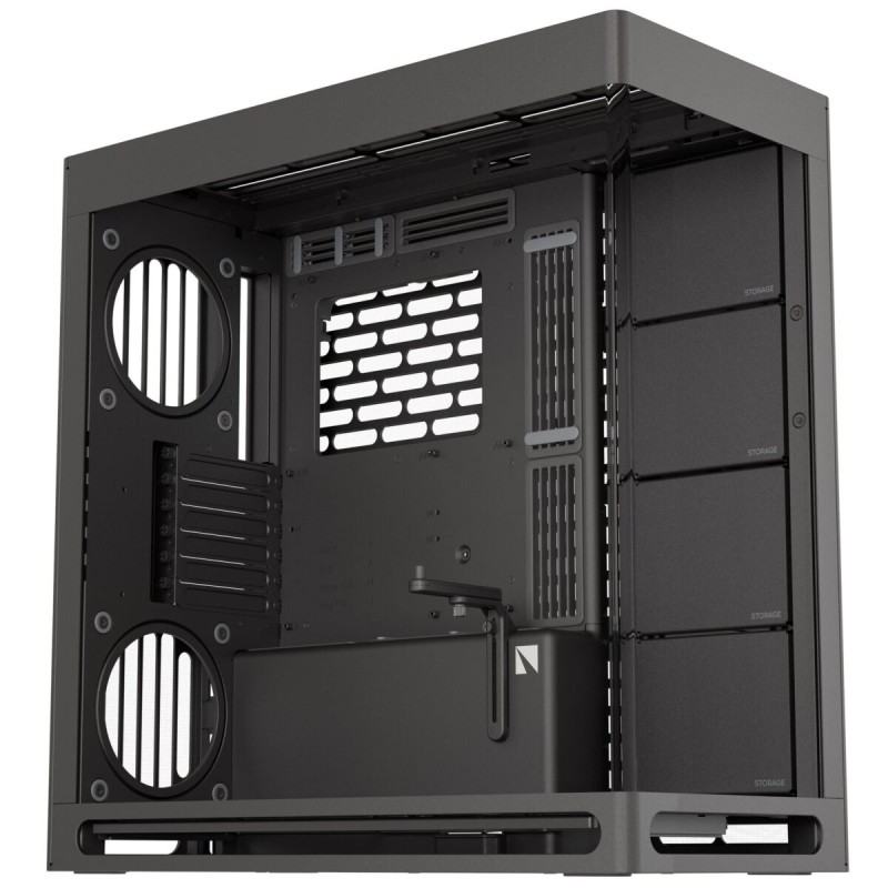 HAVN HS 420 Black Premium Midi Tower Case - HS 420 - Horizontal GPU orientation, 2-chamber design