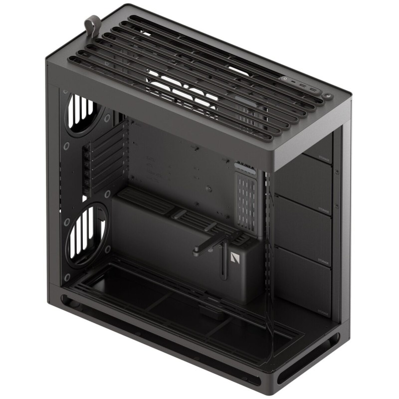 HAVN HS 420 Black Premium Midi Tower Case - HS 420 - Horizontal GPU orientation, 2-chamber design