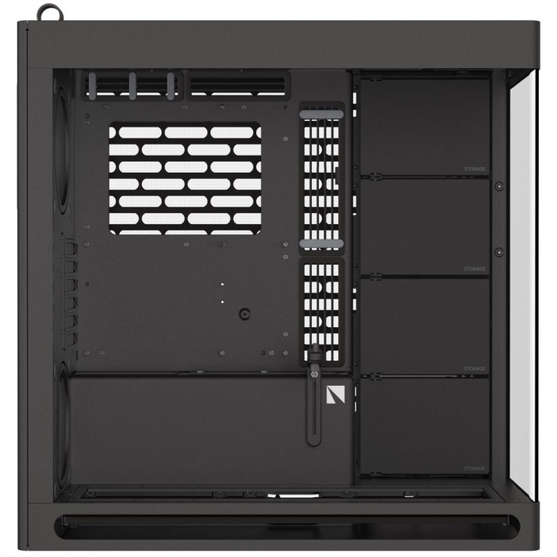 HAVN HS 420 Black Premium Midi Tower Case - HS 420 - Horizontal GPU orientation, 2-chamber design