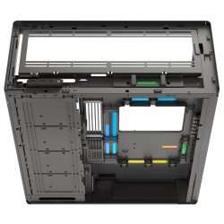 HAVN HS 420 Black Premium Midi Tower Case - HS 420 - Horizontal GPU orientation, 2-chamber design