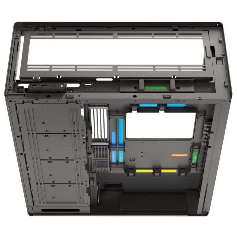 HAVN HS 420 Black Premium Midi Tower Case - HS 420 - Horizontal GPU orientation, 2-chamber design