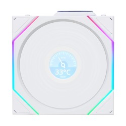 Lian Li UNI FAN TL-LCD Wireless Reverse 120 White - TL-LCD - 120mm ARGB Wireless Fan — Buy in Cyprus with Fast Delivery