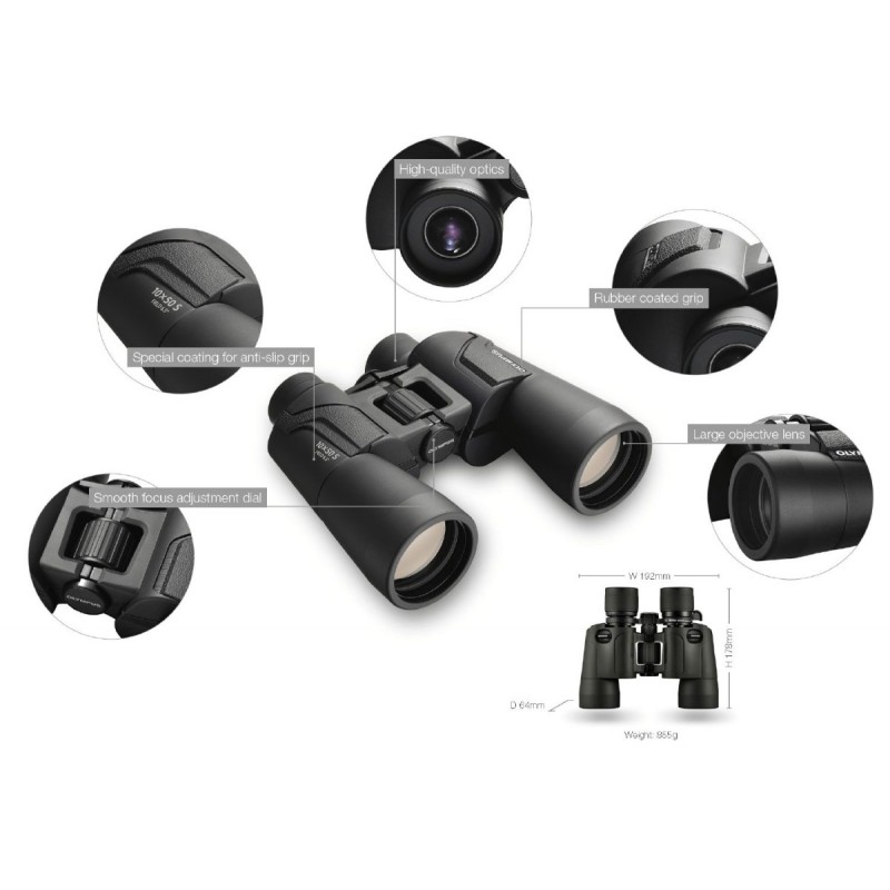 Olympus OM-System Binoculars 10x50 S - Compact, bright optics, case & strap included — Buy in Cyprus with Fast Delivery