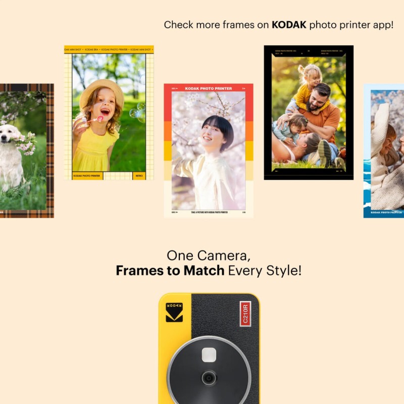 Kodak Mini Shot 2 Retro - Instant Camera & Photo Printer - Bluetooth, 8 Sheets — Buy in Cyprus with Fast Delivery