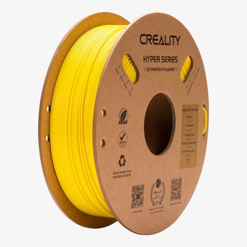 Creality Hyper-PETG Yellow 3D Printer Filament - Yellow, 1kg, PETG, Fast print — Buy in Cyprus with Fast Delivery