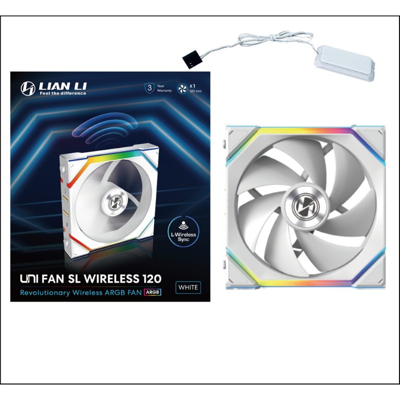 Lian Li UNIFAN SL Wireless 120 Case Fan - UNIFAN SL Wireless - White — Buy in Cyprus with Fast Delivery