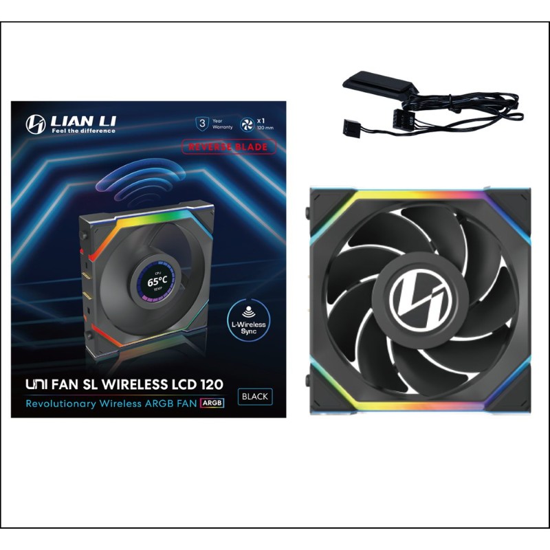 Lian Li UNI FAN SL Wireless LCD 120 - Case Fan - Black — Buy in Cyprus with Fast Delivery