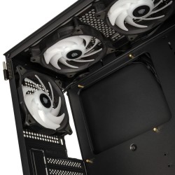 Kolink Observatory HF Glass ARGB Midi Tower Case - Black with 6 ARGB Fans (3x140mm & 3x120mm)
