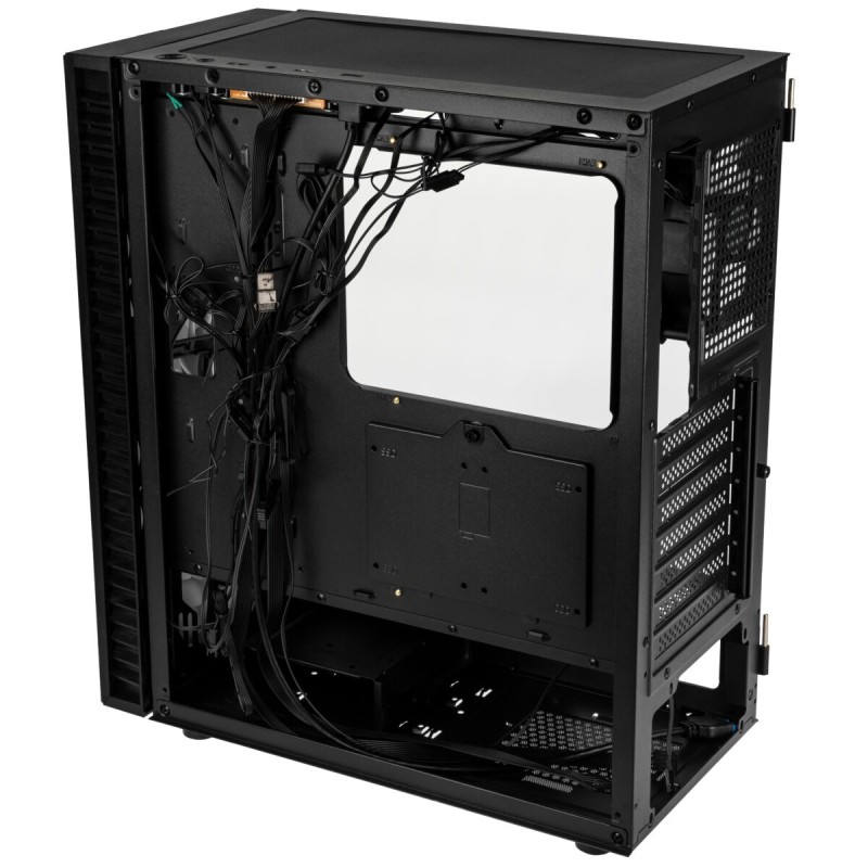 Kolink Observatory HF Glass ARGB Midi Tower Case - Black with 6 ARGB Fans (3x140mm & 3x120mm)