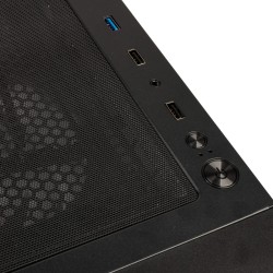 Kolink Observatory HF Glass ARGB Midi Tower Case - Black with 6 ARGB Fans (3x140mm & 3x120mm)