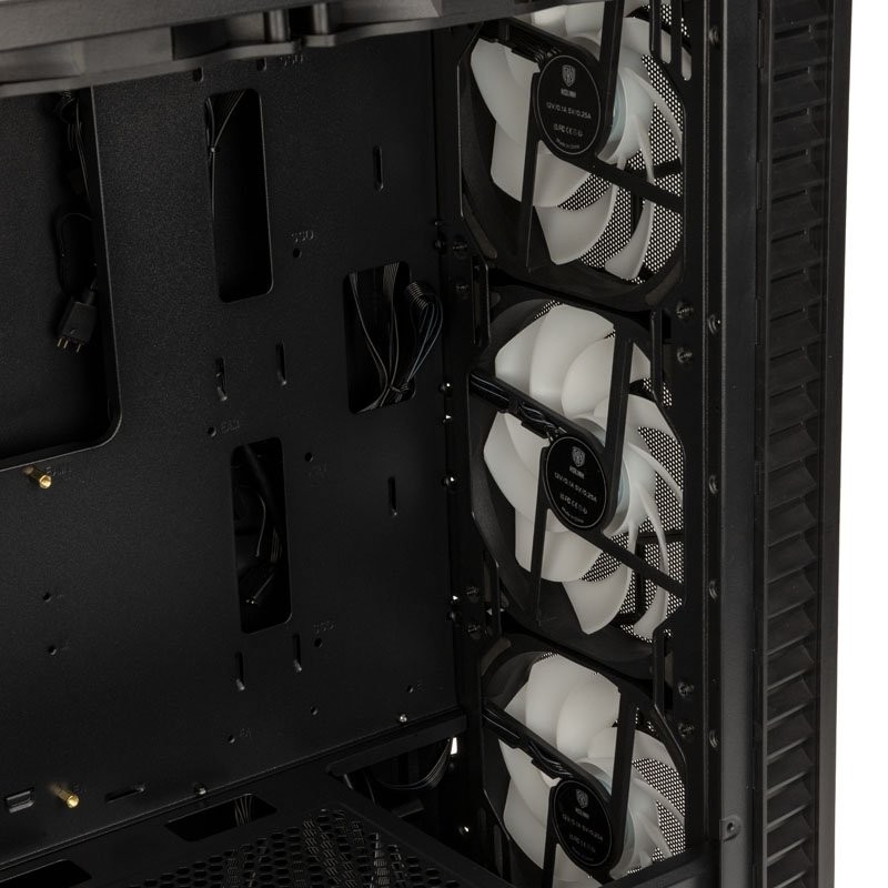Kolink Observatory HF Plus Mesh ARGB PWM Midi Tower Case Black with 6x ARGB PWM Fans (5x140mm 1x120)