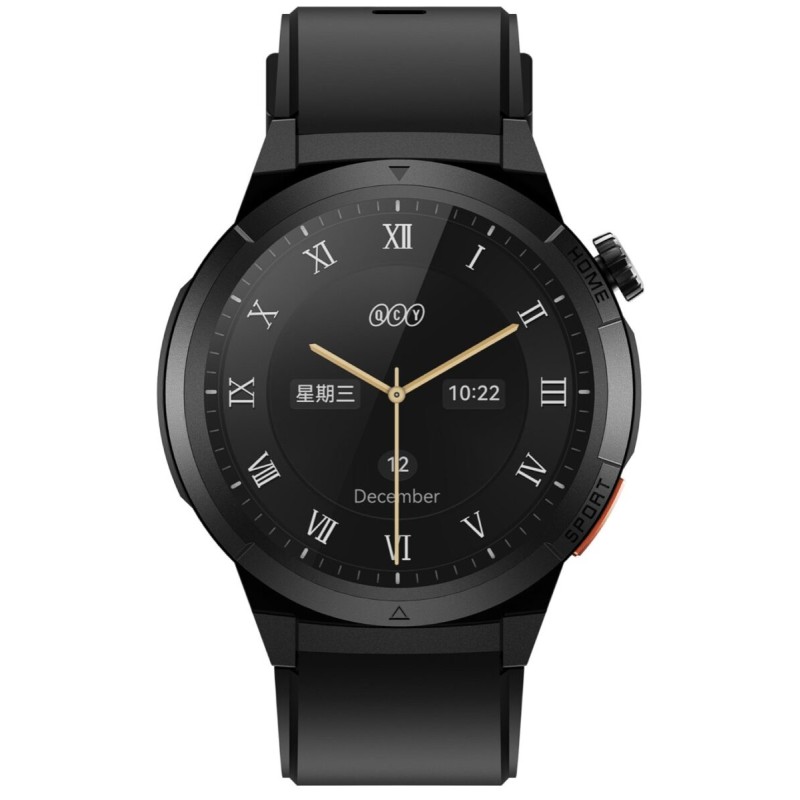 QCY Active GX Watch - S12 - Black, 1.43\" AMOLED, 466x466, IP68, Bluetooth Calling — Buy in Cyprus with Fast Delivery