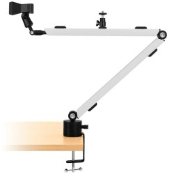 Streamplify MOUNT ARM Microphone Arm with Table Clamp - White - 2.5 kg Load Capacity — Buy in Cyprus with Fast Delivery