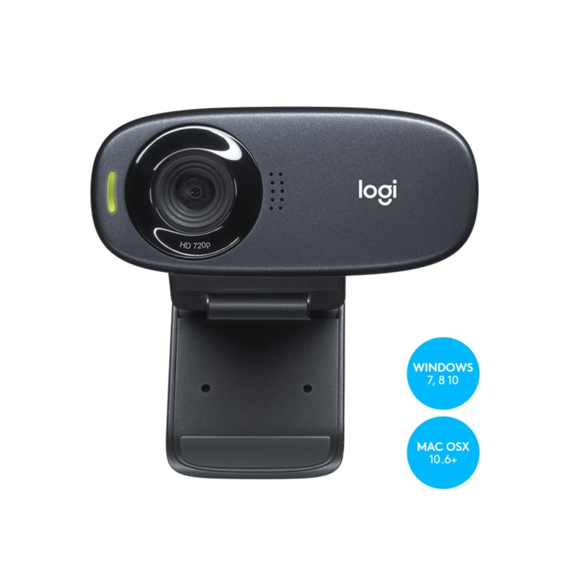 Logitech C310 - 720p HD Webcam - Black, USB, Clip-Mount, Built-in Mic — Buy in Cyprus with Fast Delivery