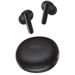 QCY T13 ANC 2 Black - TWS Earbuds with 28dB ANC, 10mm Driver, BT 5.3, 30h Playtime (Black, 10mm, ANC)