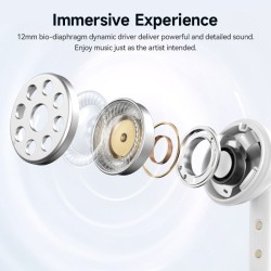 QCY Melobuds N50 ANC Purple - N50 - (Purple, 45dB ANC, TWS, 6 mic ENC, IPX4, BT5.4) — Buy in Cyprus with Fast Delivery