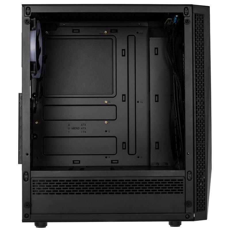 Kolink VOID RGB Midi-Tower - VOID - Black, ATX/Micro-ATX/Mini-ITX support, Infinity Mirror V-front, Tempered Glass Window