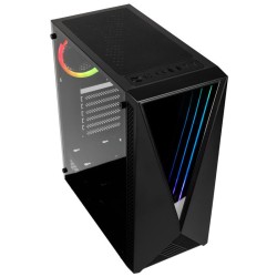 Kolink VOID RGB Midi-Tower - VOID - Black, ATX/Micro-ATX/Mini-ITX support, Infinity Mirror V-front, Tempered Glass Window