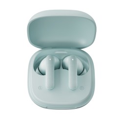 QCY Buds Blue - QT43 - TWS Earbuds, 10mm Dynamic Drivers, Wind Noise Reduction, IPX4, 35h Total Playtime