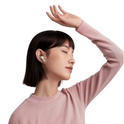 QCY Buds Blue - QT43 - TWS Earbuds, 10mm Dynamic Drivers, Wind Noise Reduction, IPX4, 35h Total Playtime