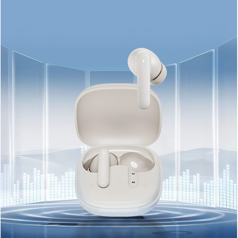 QCY Buds Blue - QT43 - TWS Earbuds, 10mm Dynamic Drivers, Wind Noise Reduction, IPX4, 35h Total Playtime