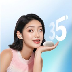 QCY Buds Blue - QT43 - TWS Earbuds, 10mm Dynamic Drivers, Wind Noise Reduction, IPX4, 35h Total Playtime