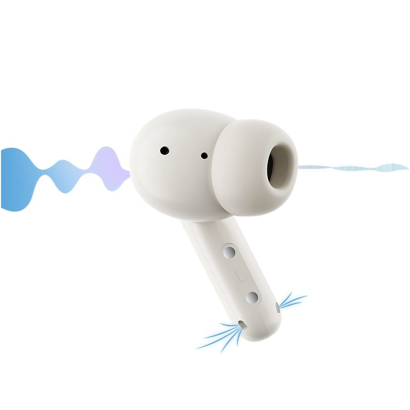 QCY Buds Blue - QT43 - TWS Earbuds, 10mm Dynamic Drivers, Wind Noise Reduction, IPX4, 35h Total Playtime