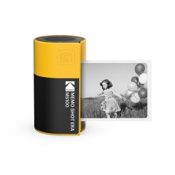 Kodak Memo Shot ERA - ERA - 2-in-1 Instant Camera and Photo Label Printer, Yellow (Includes 1 Roll)