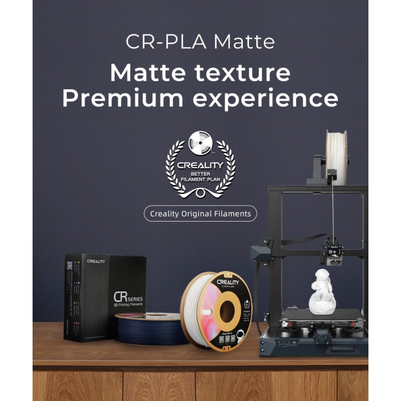 CREALITY CR-PLA Matte Grey - 3301010299 - 1.75mm PLA Filament, 1 kg spool, matte finish — Buy in Cyprus with Fast Delivery