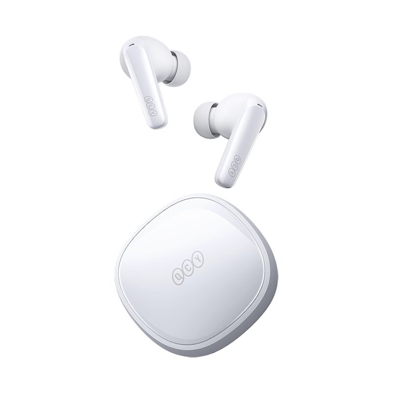 QCY T13X TWS Earbuds - White - 30h Battery, Quick Charge, 7.2mm Driver, Low Latency 68ms — Buy in Cyprus with Fast Delivery