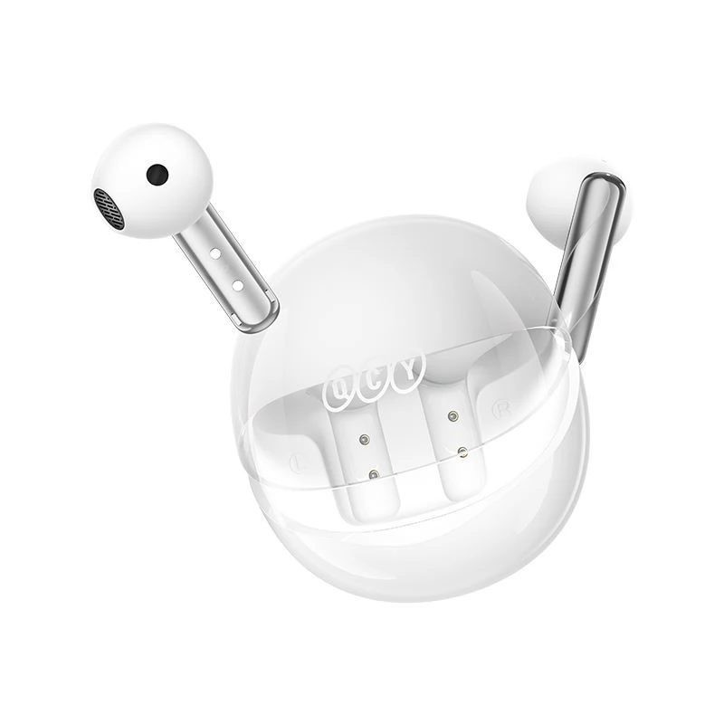 QCY Ailypods Clear White - Ailypods - 13mm Driver, ENC Wind Cancel, NCVM Air Case, TWS BT — Buy in Cyprus with Fast Delivery