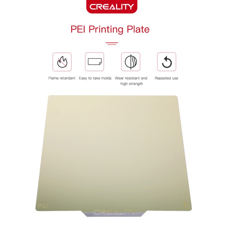 Creality PEI Plate Kit Glossy Surface 235x235x1mm for Ender-3/3 Pro/3S, Ender-5, CR-20 PRO/CR-20
